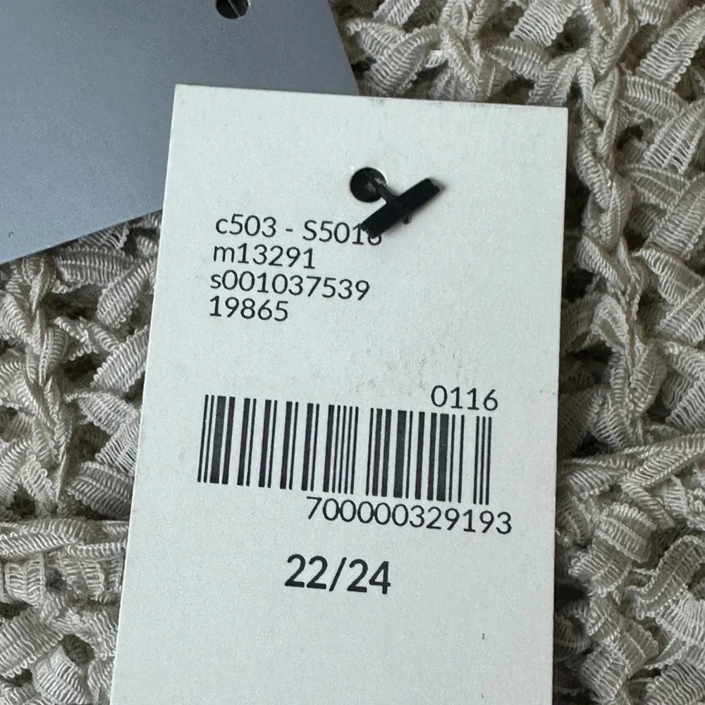 NWTs Lane Bryant Top Womens Plus 22/24 Beige Open Knit Tank Boho Casual Ladies - Picture 9 of 14